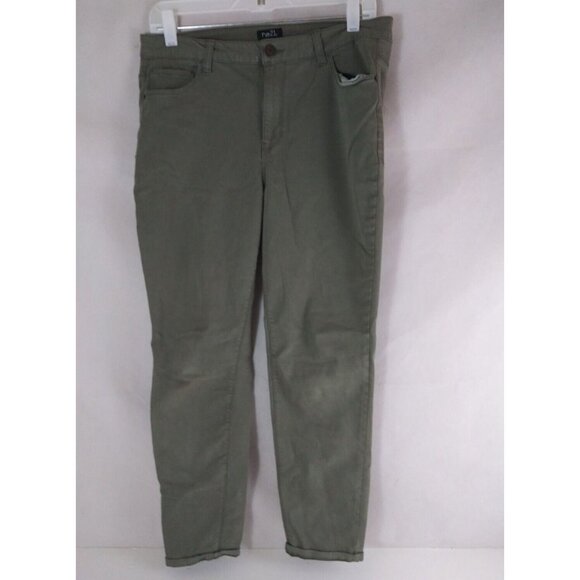 Rue 21 Women's Olive Green Straight Leg Stretch Jeans Size 16 Short Inseam 25" - Picture 1 of 8